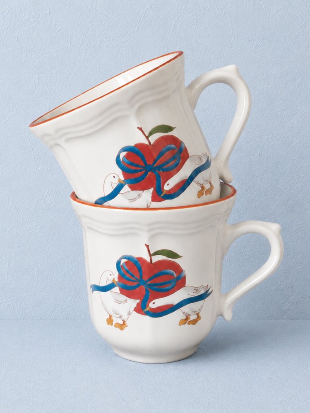 Two Vintage Gibson 'Applejack' Goose Coffee Cups